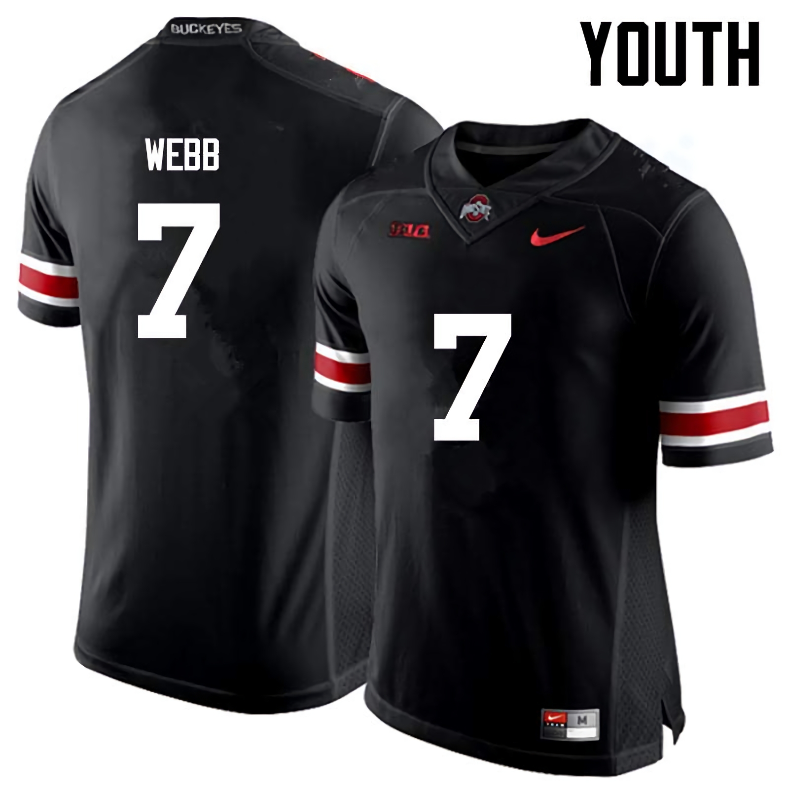 Damon Webb Ohio State Buckeyes Youth NCAA #7 Nike Black College Stitched Football Jersey MEW7756RP